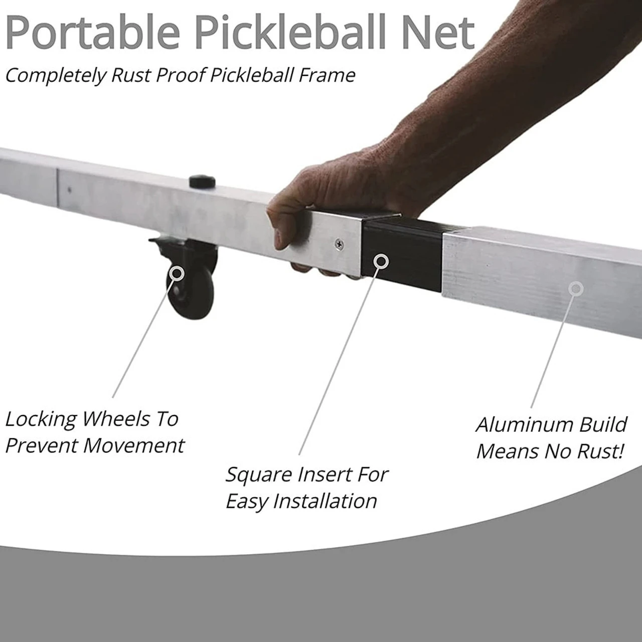 Dominator Rolling Portable Pickleball Net 5 Dominator Rolling Portable Pickleball Net - Image 3