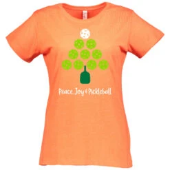 Pickleball Holiday Cotton T-Shirt - Women's -Pickleball Promotion Store Holiday W CTN OR 86496.1666999694