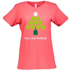 Pickleball Holiday Cotton T-Shirt - Women's -Pickleball Promotion Store Holiday W CTN RD 95312.1666999694