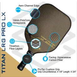 Titan LRG Pro Hyperweave LX Paddle -Pickleball Promotion Store PL600 9 57416.1663784823