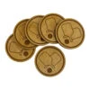 Pickleball Wood Drink Coasters -Pickleball Promotion Store RQT006 WoodDrinkCoasters 6pk 1000 76350.1670888931