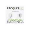 Silver Pickleball Paddle Earrings