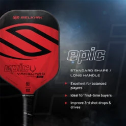 VANGUARD 2.0 Epic Paddle -Pickleball Promotion Store SEL1105 Vanguard2.0Epic Infographic 1 1000 32446.1673633093