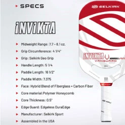VANGUARD Power Air Invikta Paddle -Pickleball Promotion Store VANGUARD Power Air Invikta specs 1000 94332.1676657224